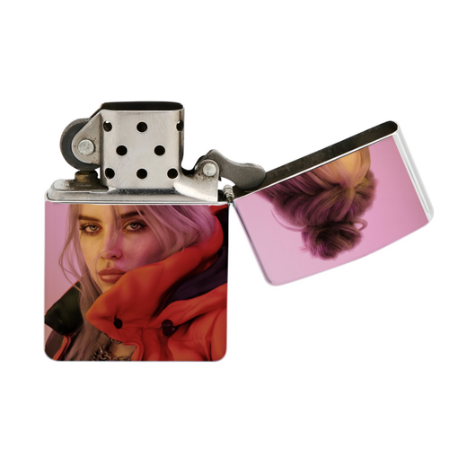 Заказать зажигалки в Москве. Зажигалка Billie Eilish от Jimmy Flash - готовые дизайны и нанесение принтов.