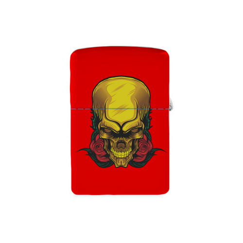 Заказать зажигалки в Москве. Зажигалка Gold Skull от Jimmy Flash - готовые дизайны и нанесение принтов.
