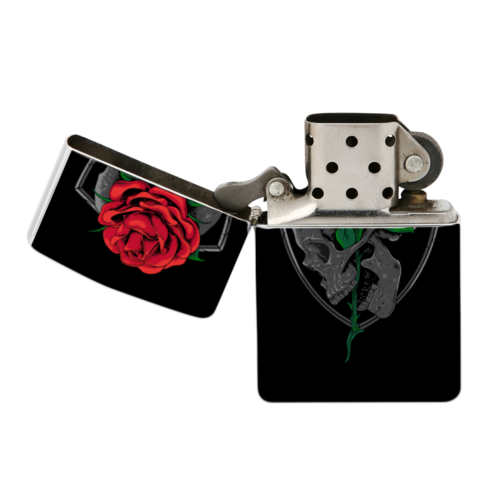 Заказать зажигалки в Москве. Зажигалка Skull&Rose от balden - готовые дизайны и нанесение принтов.