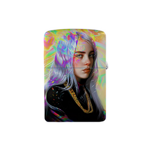 Заказать зажигалки в Москве. Зажигалка Billie Eilish от Jimmy Flash - готовые дизайны и нанесение принтов.