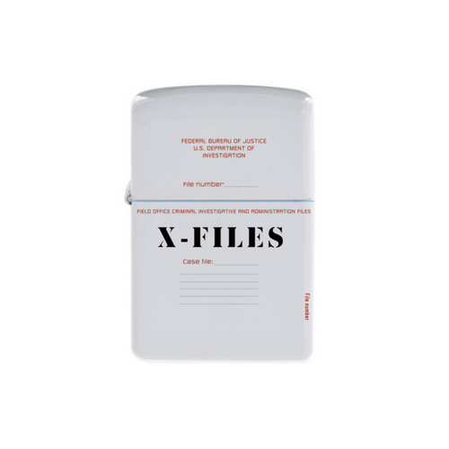 Заказать зажигалки в Москве. Зажигалка X-files от GeekFox  - готовые дизайны и нанесение принтов.