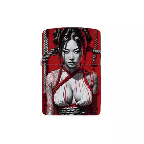 Заказать зажигалки в Москве. Зажигалка Crazy шибари от Дэйки Като: kato.see.ru - готовые дизайны и нанесение принтов.