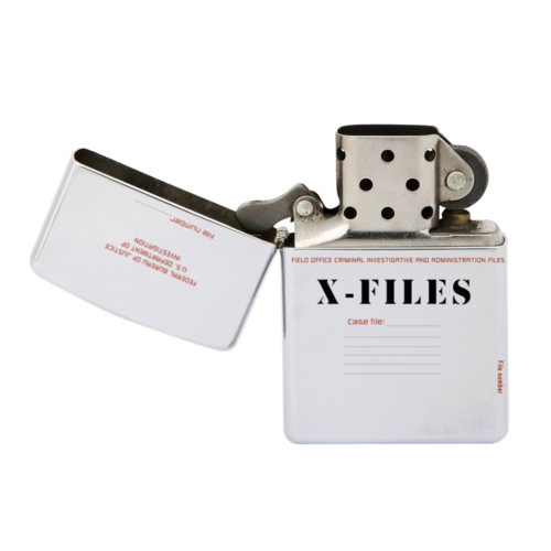 Заказать зажигалки в Москве. Зажигалка X-files от GeekFox  - готовые дизайны и нанесение принтов.
