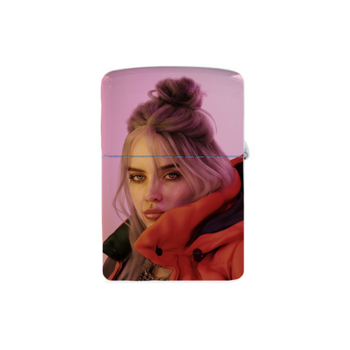 Заказать зажигалки в Москве. Зажигалка Billie Eilish от Jimmy Flash - готовые дизайны и нанесение принтов.