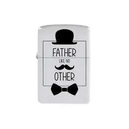 Заказать зажигалки в Москве. Зажигалка Father папа черный от tigerda  - готовые дизайны и нанесение принтов.