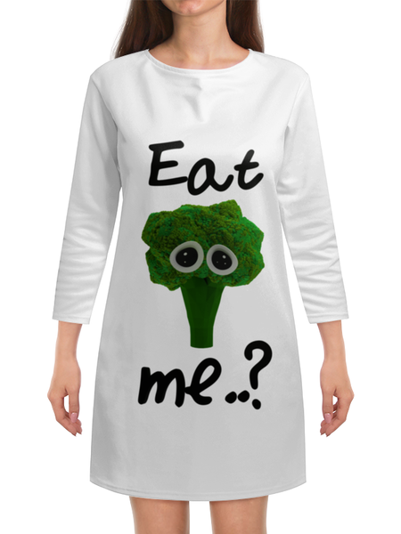 Заказать платье в Москве. Платье с рукавами Eat me..? от FireFoxa - готовые дизайны и нанесение принтов.