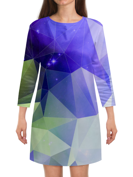 Заказать платье в Москве. Платье с рукавами Космический треугольник от galaxy secret - готовые дизайны и нанесение принтов.