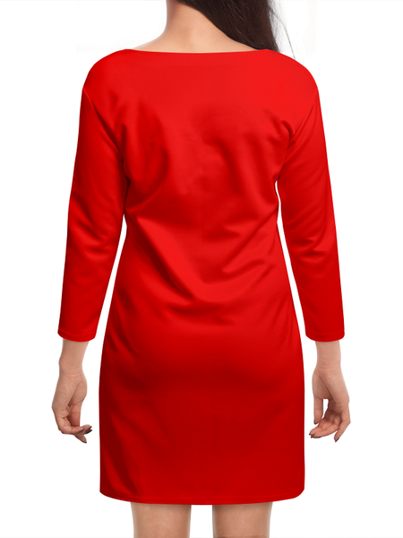 Заказать платье в Москве. Платье с рукавами Череп Акварель от RED'S - готовые дизайны и нанесение принтов.