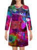 Заказать платье в Москве. Платье с рукавами Abstract Raster 372 от Мастер Спектр - готовые дизайны и нанесение принтов.