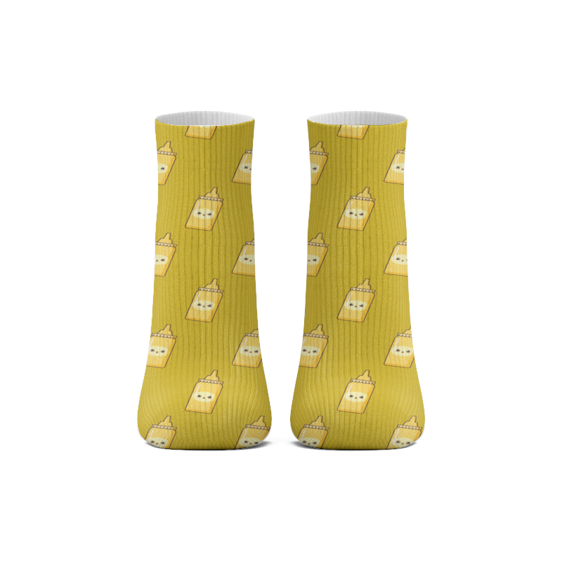 Printio Носки длинные Носки горчичные / носки с горчицей носки носки женские носки с принтом носки удлиненные носки теплые