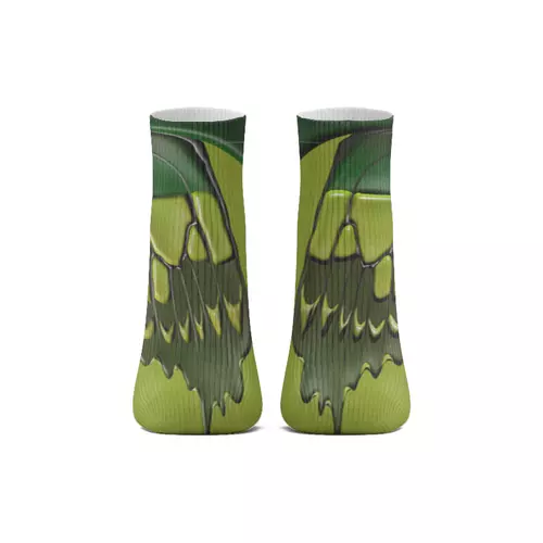 Заказать носки в Москве. Носки длинные Кожаные зеленые мотивы от Alexey Evsyunin - готовые дизайны и нанесение принтов.