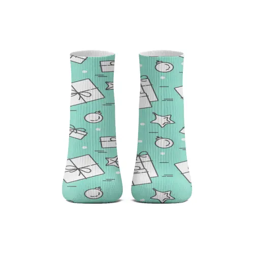 Заказать носки в Москве. Носки длинные Новый год от YellowCloverShop - готовые дизайны и нанесение принтов.