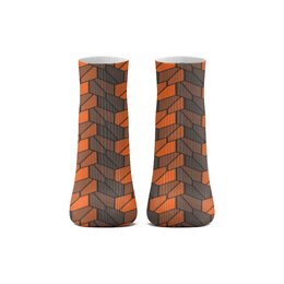 Заказать носки в Москве. Носки длинные Rumpled orange от Soluvel  - готовые дизайны и нанесение принтов.
