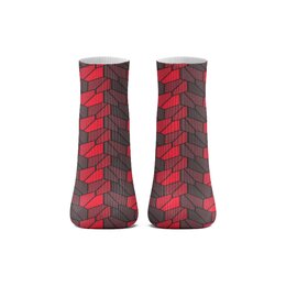 Заказать носки в Москве. Носки длинные Rumpled red от Soluvel  - готовые дизайны и нанесение принтов.