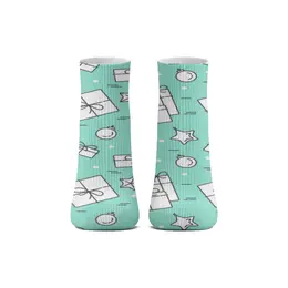 Заказать носки в Москве. Носки длинные Новый год от YellowCloverShop - готовые дизайны и нанесение принтов.