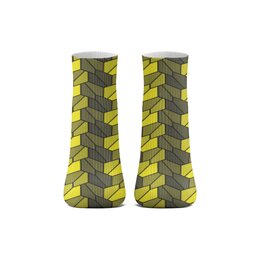 Заказать носки в Москве. Носки длинные Rumpled Yellow от Soluvel  - готовые дизайны и нанесение принтов.