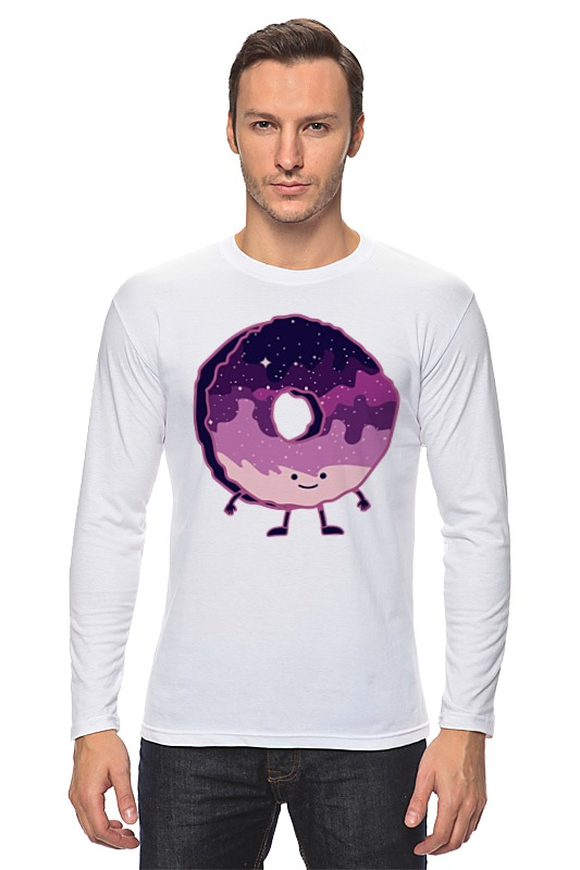 Printio Лонгслив Космический пончик (space donut) printio детская футболка классическая унисекс космический пончик space donut