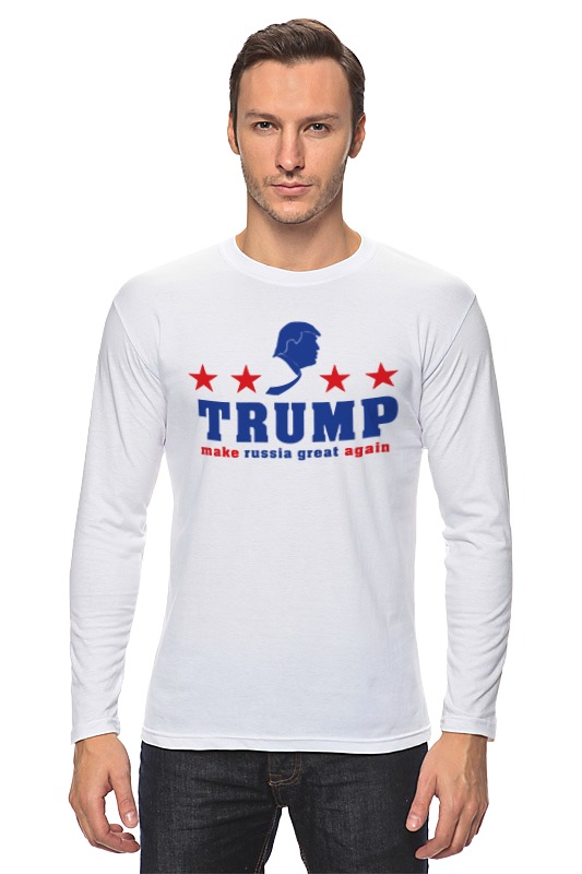 Printio Лонгслив Трамп (великая россия) printio футболка классическая трамп великая россия