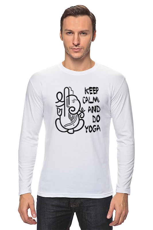Printio Лонгслив Keep calm & do yoga printio футболка классическая keep calm and do yoga