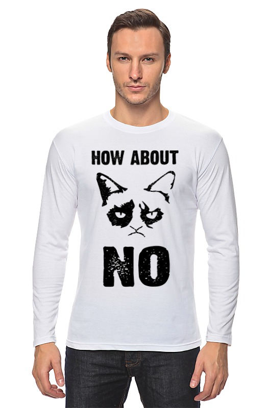 Printio Лонгслив Grumpy cat. how about no?! printio футболка wearcraft premium grumpy cat how about no