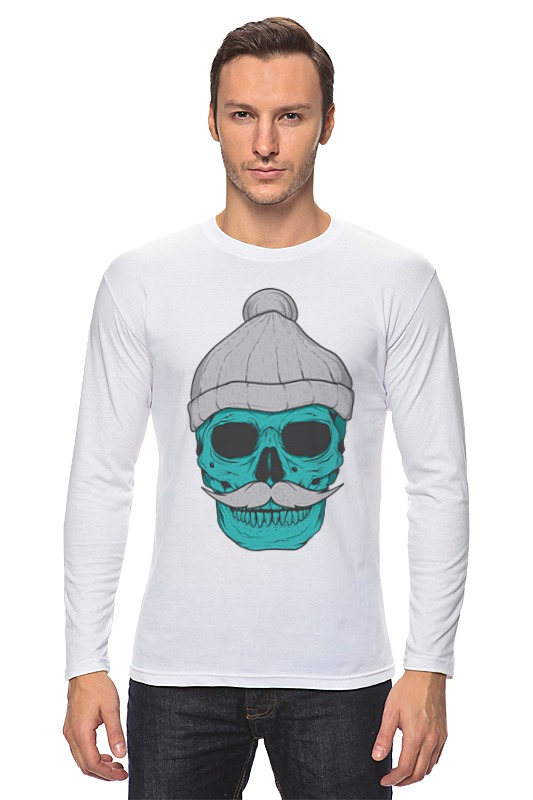Printio Лонгслив Hipster skull printio футболка классическая hipster skull