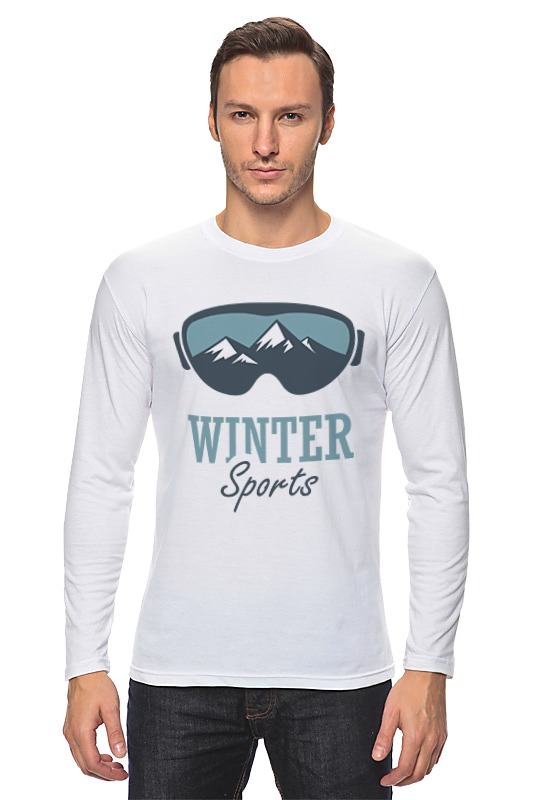 Printio Лонгслив Зимний спорт (winter sport) зимний спорт winter sport 782124 s белый