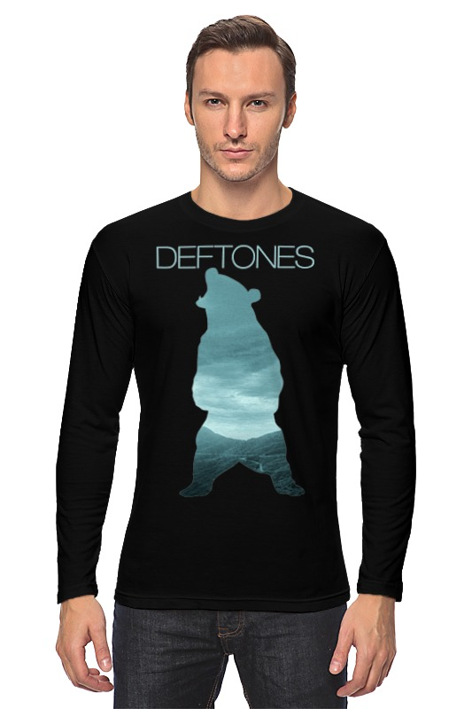 printio футболка классическая deftones медведь Printio Лонгслив Deftones медведь