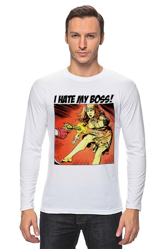 Printio Лонгслив I hate my boss! printio футболка wearcraft premium i hate my boss
