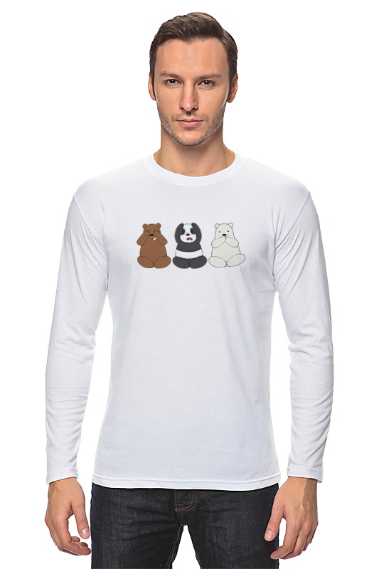 Printio Лонгслив Медведи и панда printio футболка классическая медведи и панда