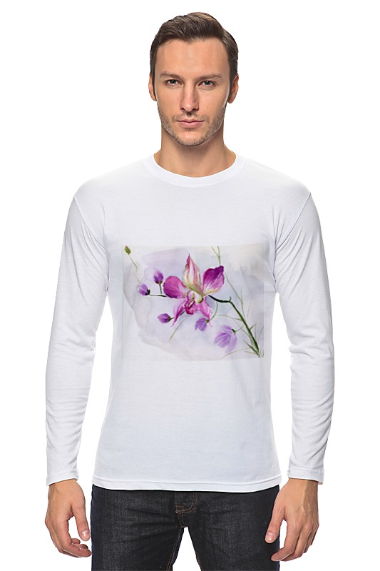 Printio Лонгслив Розовая орхидея