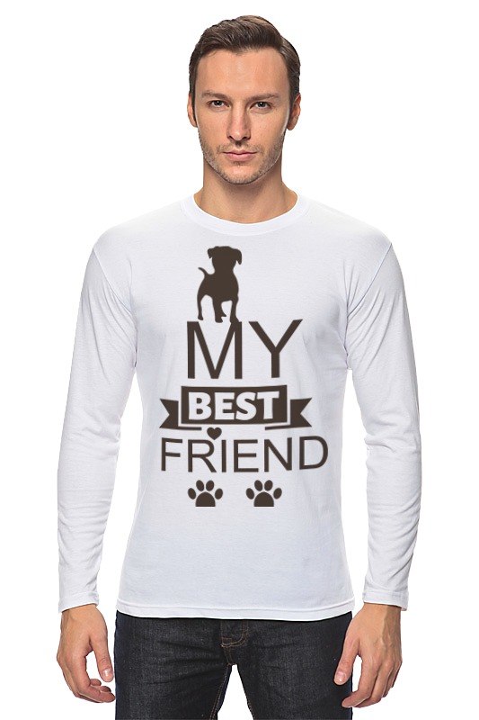 Printio Лонгслив My best friend printio футболка для собак my best friend