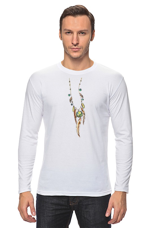 Printio Лонгслив Ожерелье настоящего индейца printio футболка wearcraft premium ожерелье настоящего индейца
