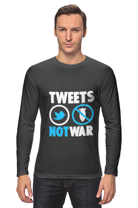 Printio Лонгслив Tweets not war printio свитшот унисекс хлопковый tweets not war
