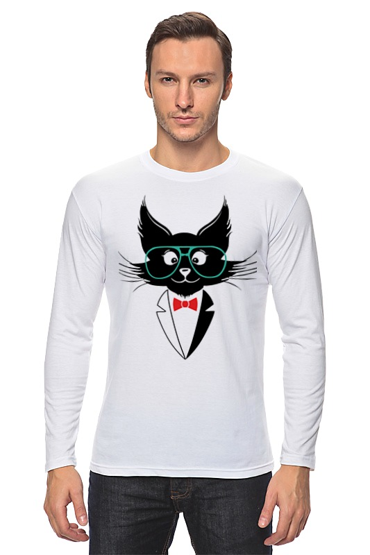 Printio Лонгслив Кот стиляга printio футболка классическая кот стиляга