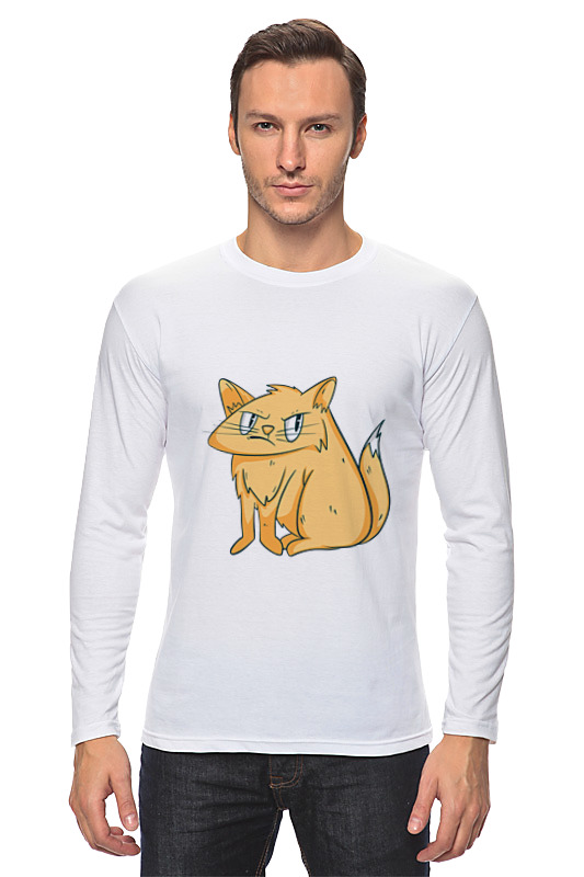 Printio Лонгслив Grumpy cat ультратонкий силиконовый чехол накладка для huawei y3 2017 с принтом недовольный кот