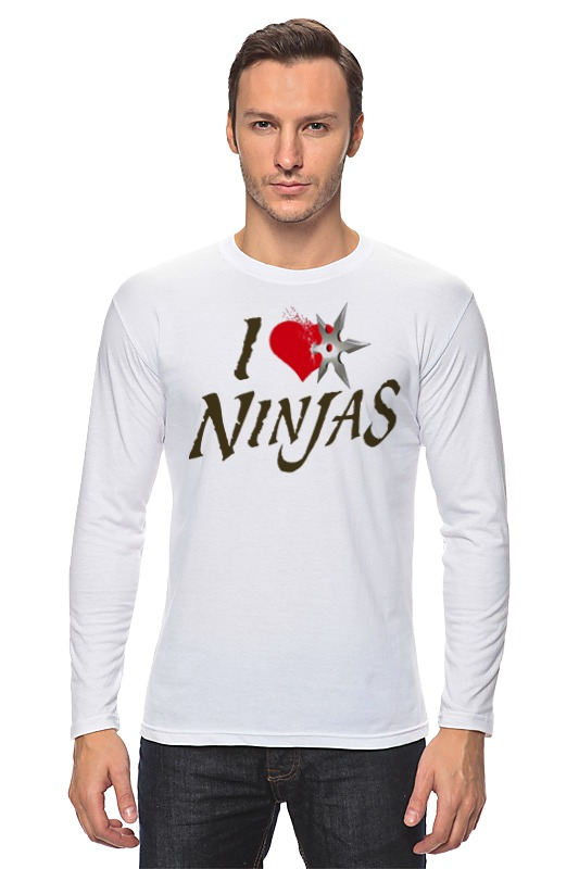 Printio Лонгслив I love ninjas printio футболка классическая i love ninjas
