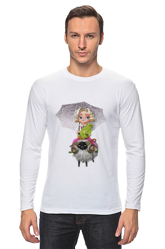 Printio Лонгслив Девочка на баране printio футболка с полной запечаткой женская девочка на баране