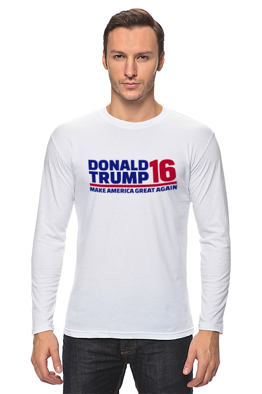 Printio Лонгслив Trump - america great deplorable trump president america great t shirt election shirt gray