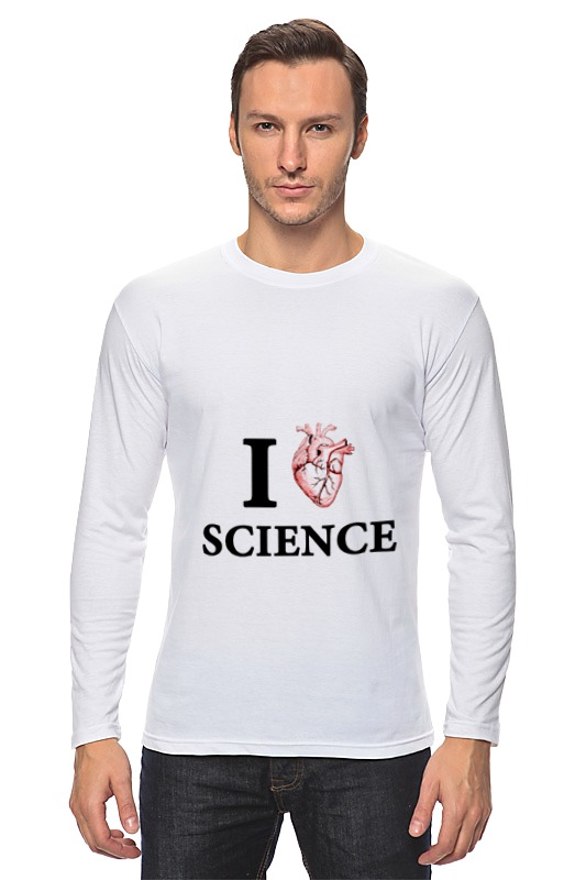 Printio Лонгслив I love science (я люблю науку) printio сумка i love science я люблю науку