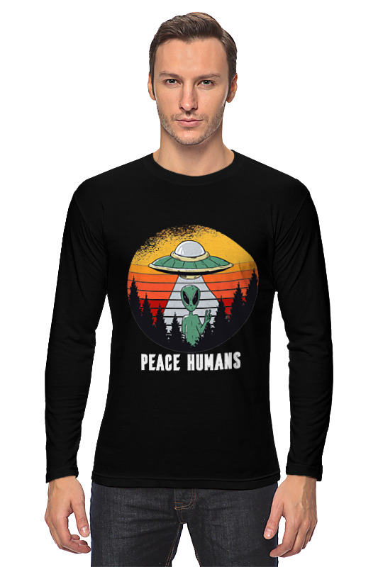 printio футболка классическая peace humans Printio Лонгслив Peace humans