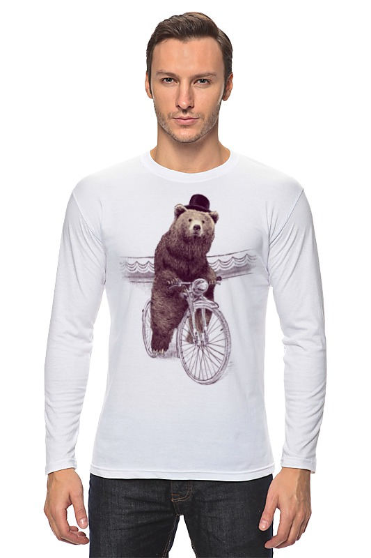 Printio Лонгслив Медведь на велосипеде printio лонгслив медведь на велосипеде