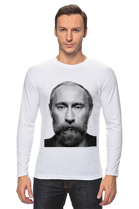 Printio Лонгслив Путин с бородой printio сумка путин с бородой