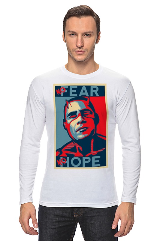 Printio Лонгслив Обама - no hope printio футболка wearcraft premium обама no hope