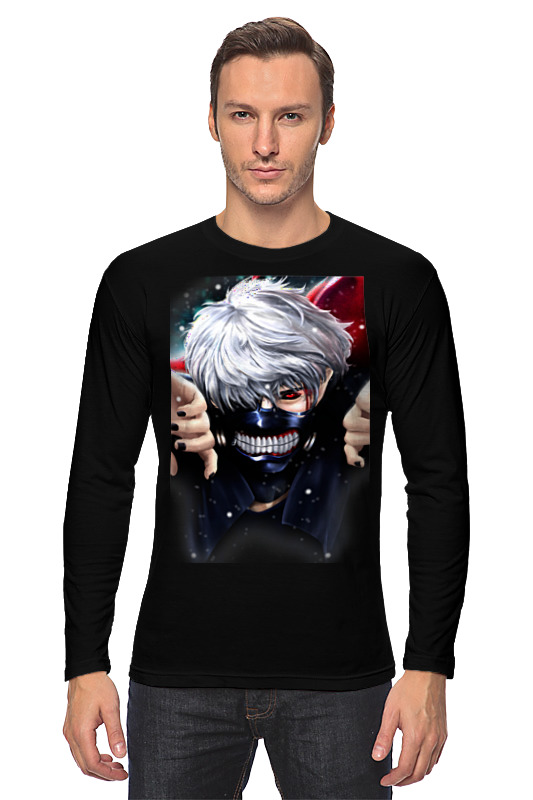 Printio Лонгслив Ken kaneki женская футболка с аниме kaneki ken токийский гуль крутая летняя футболка с коротким рукавом женская повседневная одежда топы y2k