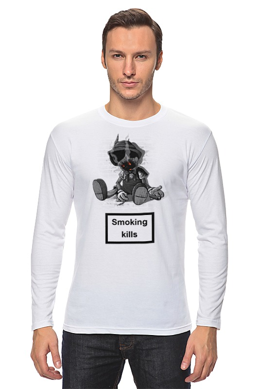 Printio Лонгслив Smoking kills printio футболка с полной запечаткой мужская smoking usually kills