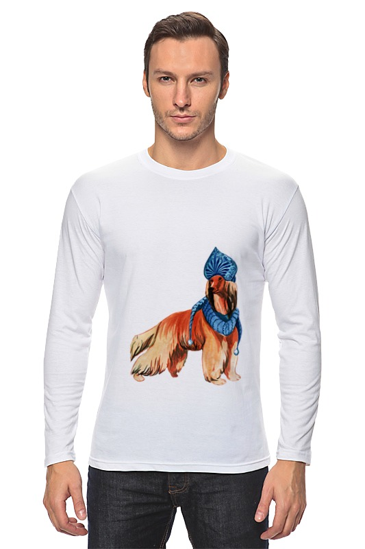 Printio Лонгслив Акварельная новогодняя собака мужская футболка веселая собака m белый