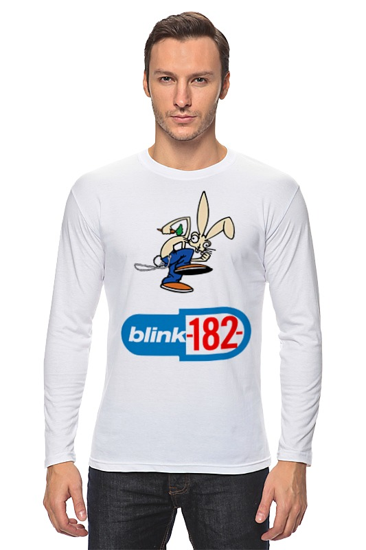 Printio Лонгслив Blink-182 rabbit printio свитшот унисекс хлопковый blink 182 rabbit