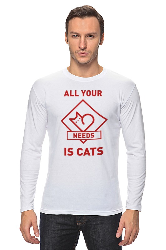 Printio Лонгслив All your needs is cats printio футболка wearcraft premium slim fit all your needs is cats