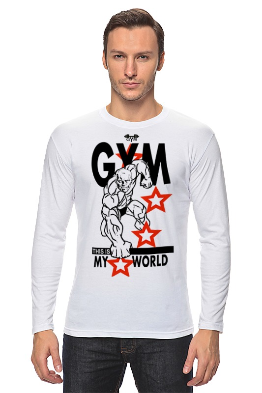 Printio Лонгслив Gym this is my world!