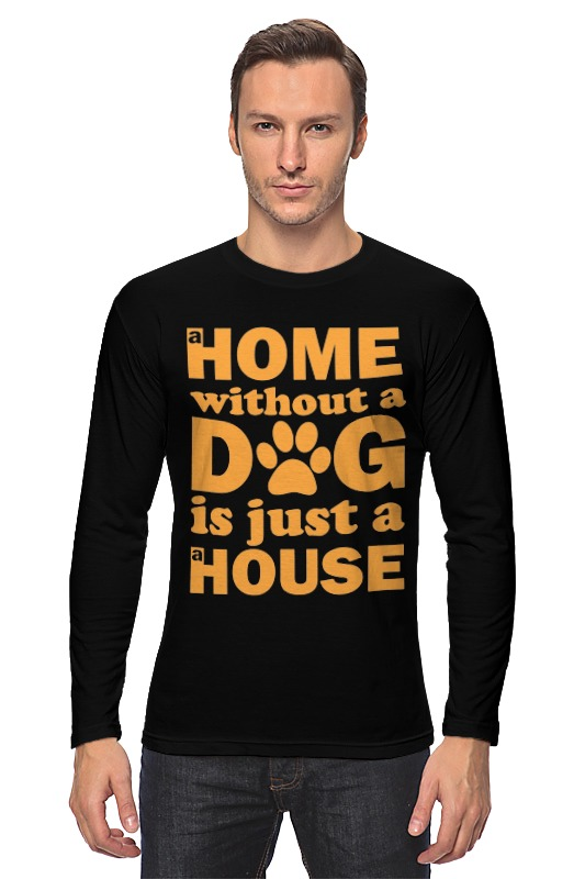 Printio Лонгслив Дом без собаки, не дом printio футболка классическая дом без собаки не дом